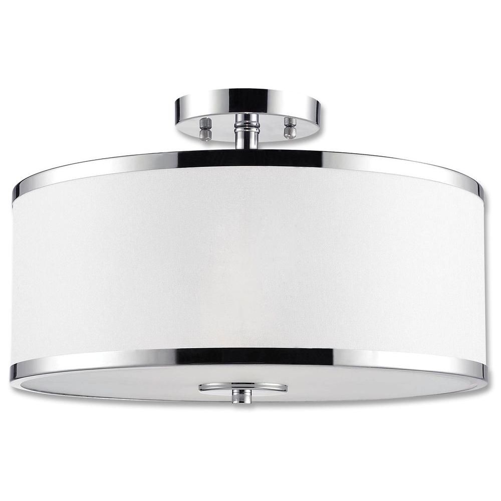 BELDI Concord Collection 2Light Chrome SemiFlush Mount Light Fixture