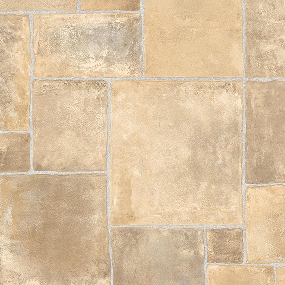TrafficMASTER Regina Stone Neutral 13.2 ft. Wide x Your Choice Length Residential Vinyl Sheet