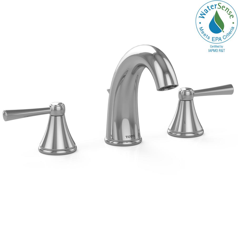 Toto Bathroom Sink Faucets The Home Depot Widespread 2 Handle Bathroom Faucet In Polished Chrome