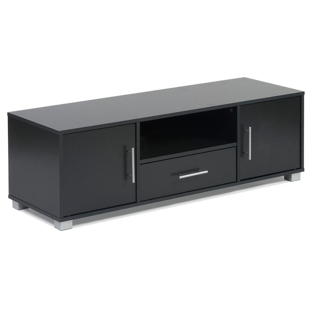 Modern Black Plastic Tv Stands Living Room Furniture The Soo Entertainment Cabinet Black