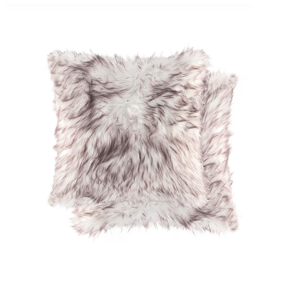 Luxe Faux Fur Belton Gradient Chocolate 18 In X 18 In Faux