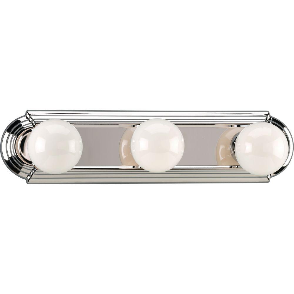 Progress Lighting 3 Light Chrome Vanity P3038 15 The Home Depot Progress Lighting 3 Light Chrome Vanity