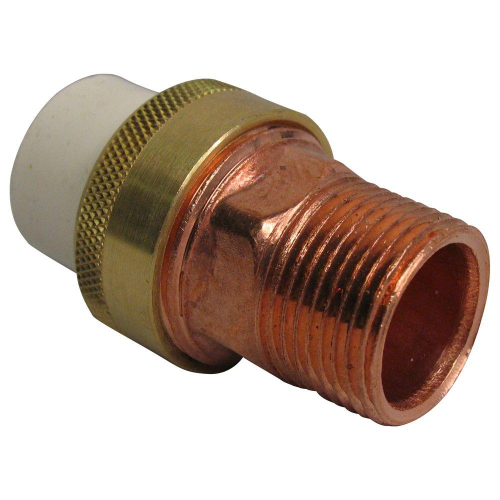 1/2 in. LeadFree Copper and CPVC CTS MPT x Slip Transition UnionC4733