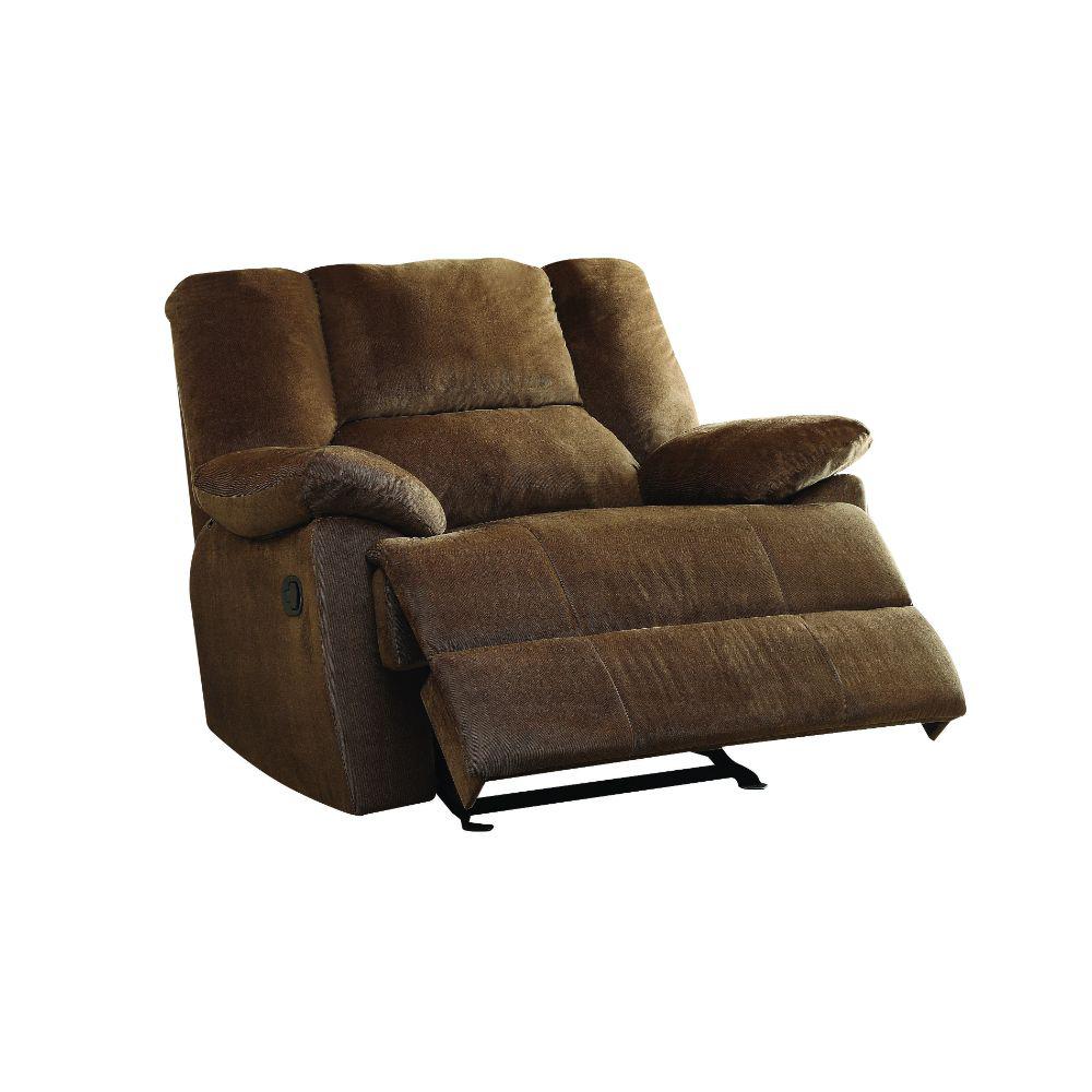 Benjara Chocolate Corduroy Oliver Oversized Glider ReclinerBM154316 The Home Depot