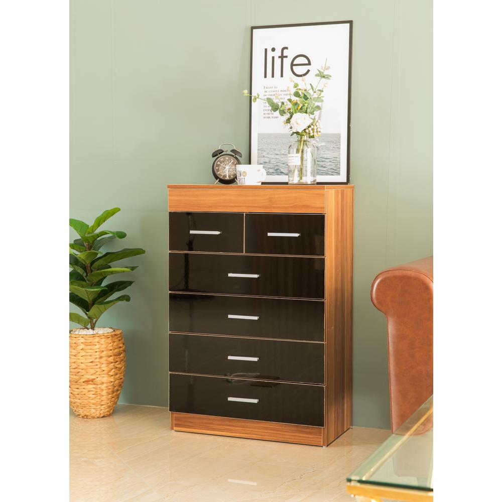 Basicwise 36 In X 23 5 In X 13 5 In 6 Wooden Drawers Chest With