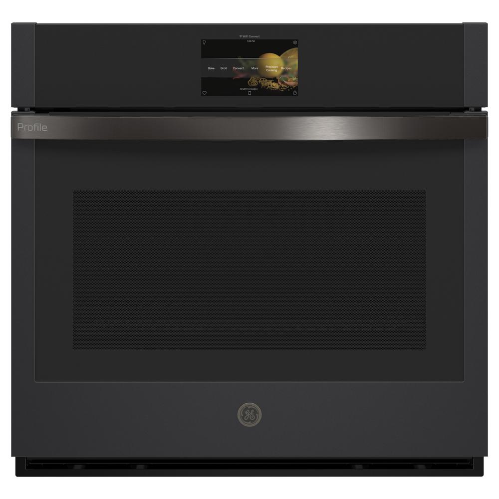 Profile 30 in. Smart Single Electric Wall Oven with Convection Self-Cleaning in Black Slate, Fingerprint Resistant