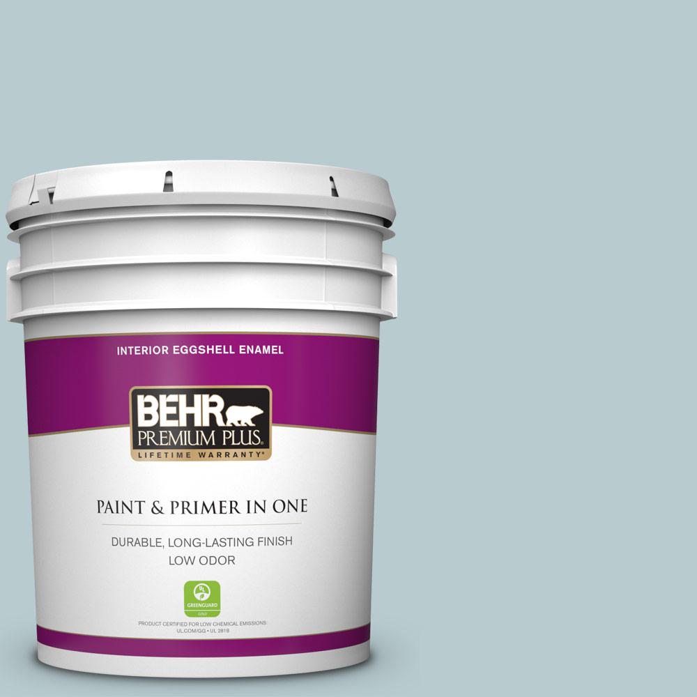 BEHR PREMIUM PLUS 5 gal. MQ354 Dayflower Eggshell Enamel Low Odor