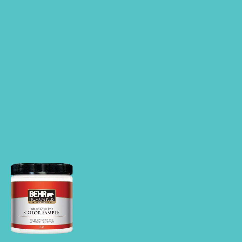 Behr Premium Plus 8 Oz 500b 4 Gem Turquoise Flat Interior Exterior Behr Premium Plus 8 Oz 500b 4 Gem Turquoise Flat Interior Exterior