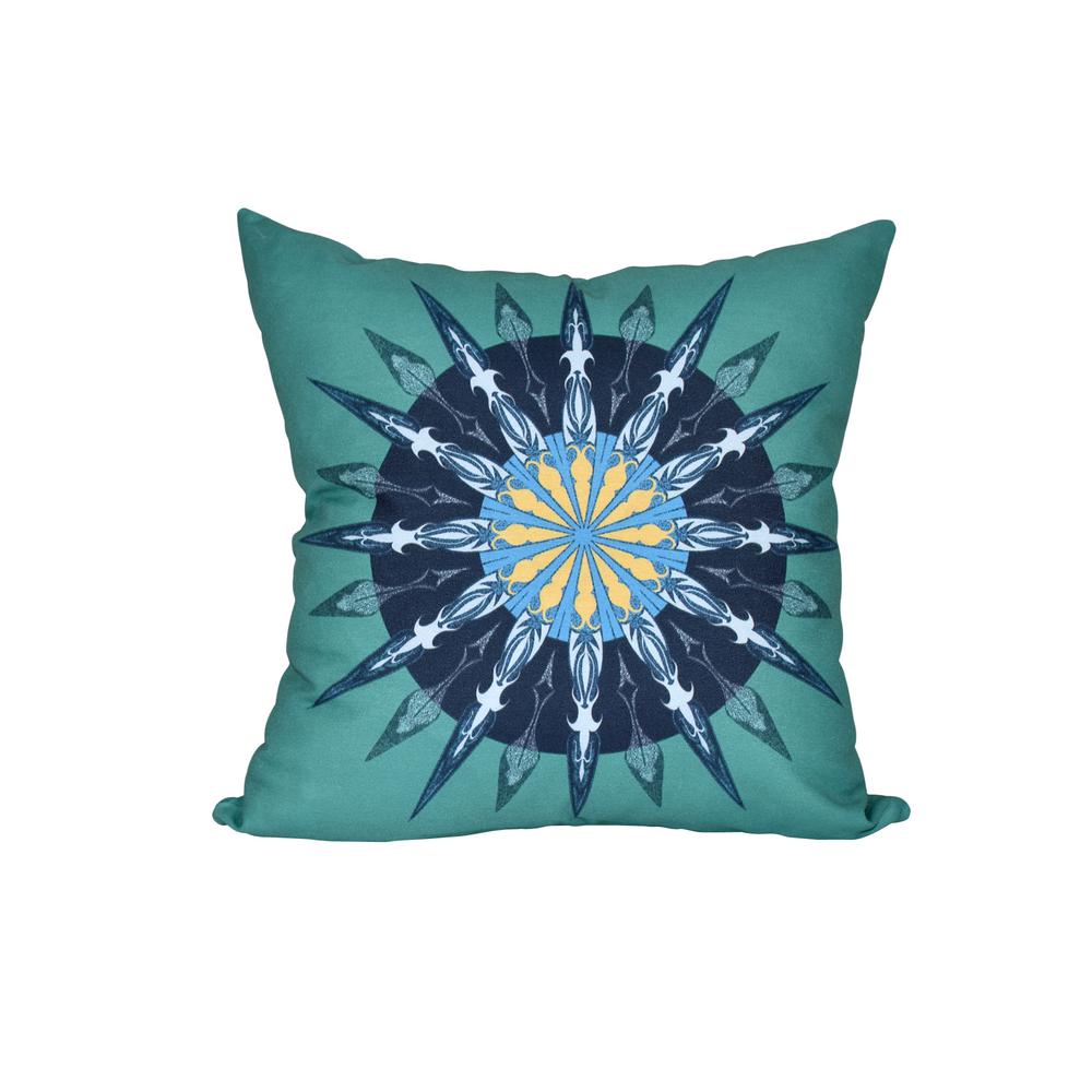 Sea Wheel Green Geometric 16 In X 16 In Throw Pillow Pgn448gr27
