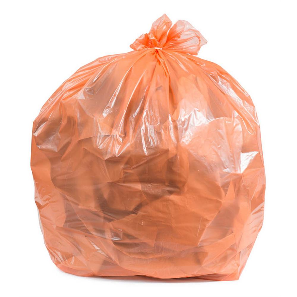 Plasticplace 3233 Gal. Orange Trash Bags (Case of 100)W33RNG12 The