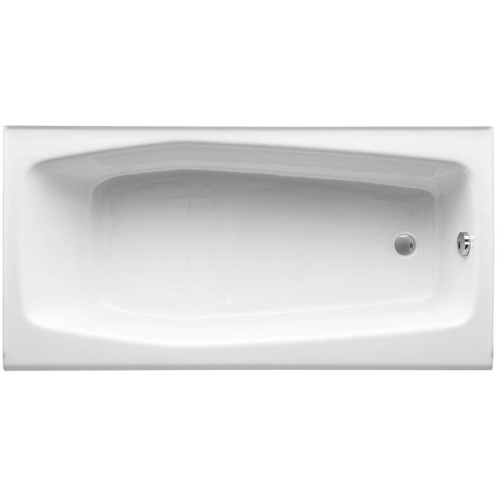 KOHLER Elmbrook 60 in. Right Drain Rectangular Alcove Bathtub with