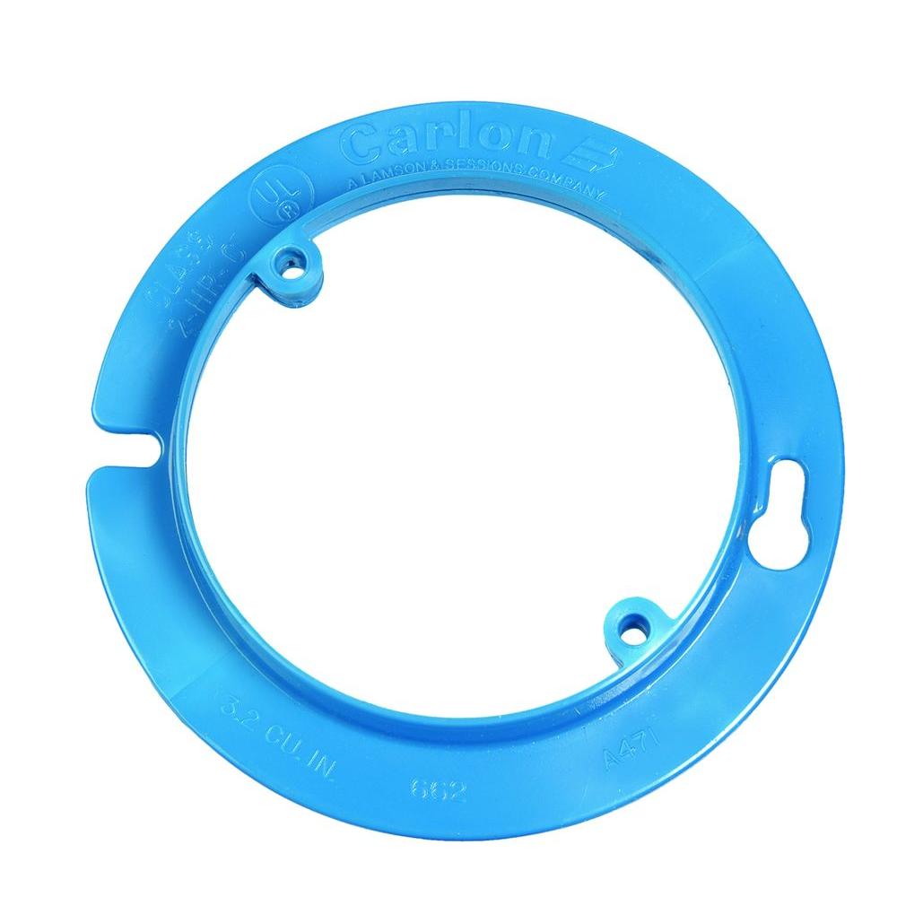 Carlon 4 In Blue Nonmetallic Round Plaster Mud Ring For Electrical Ceiling Box