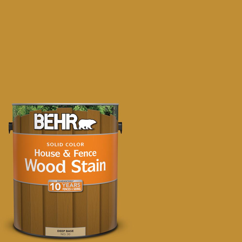 BEHR 1 gal. M2907 Turmeric Solid Color House and Fence
