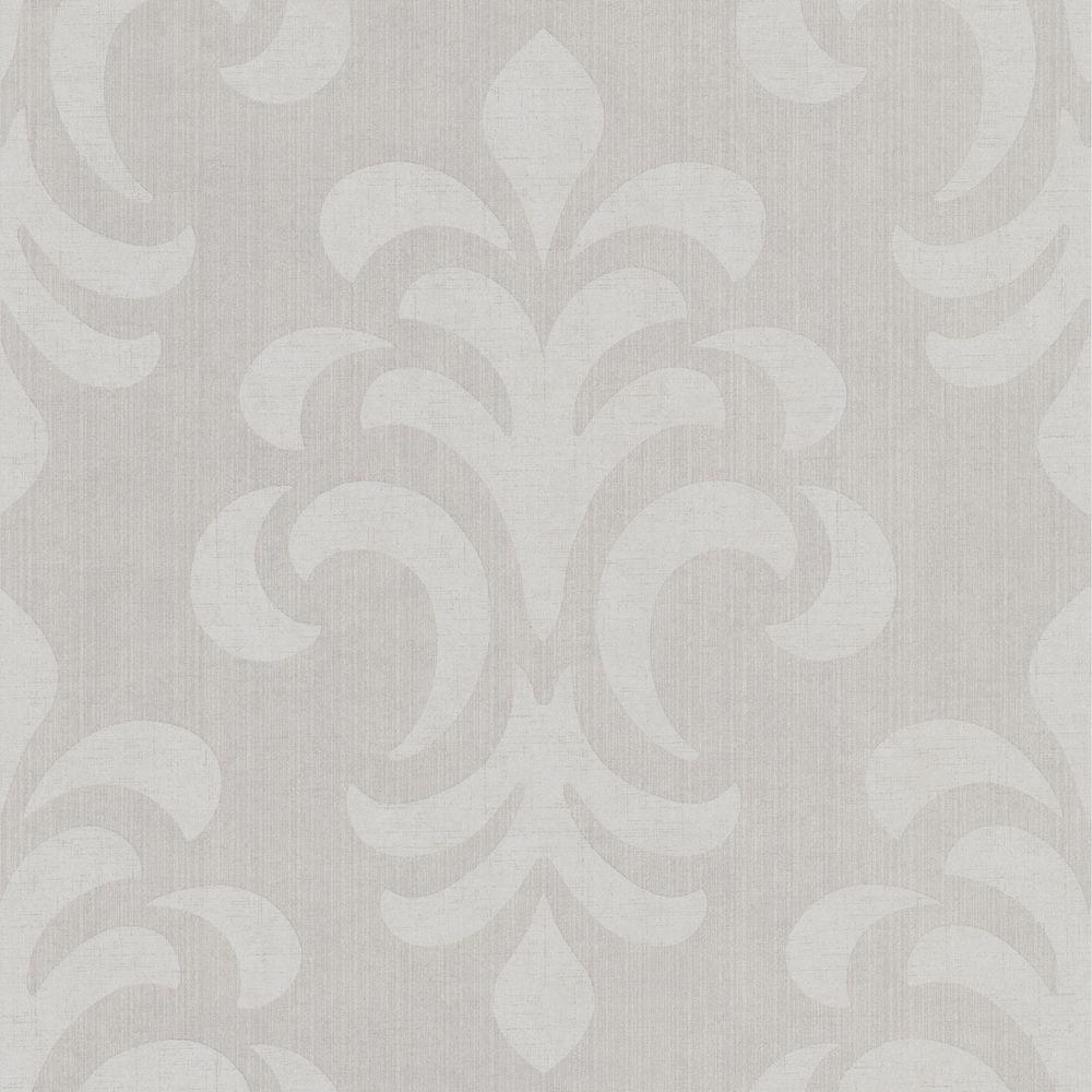 Atlantic Grey Modern Damask Wallpaper30166965 The Home