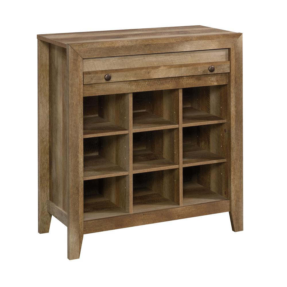 Sauder Dakota Pass Craftsman Oak Entryway Storage With Usb Ports 423982 The Home Depot