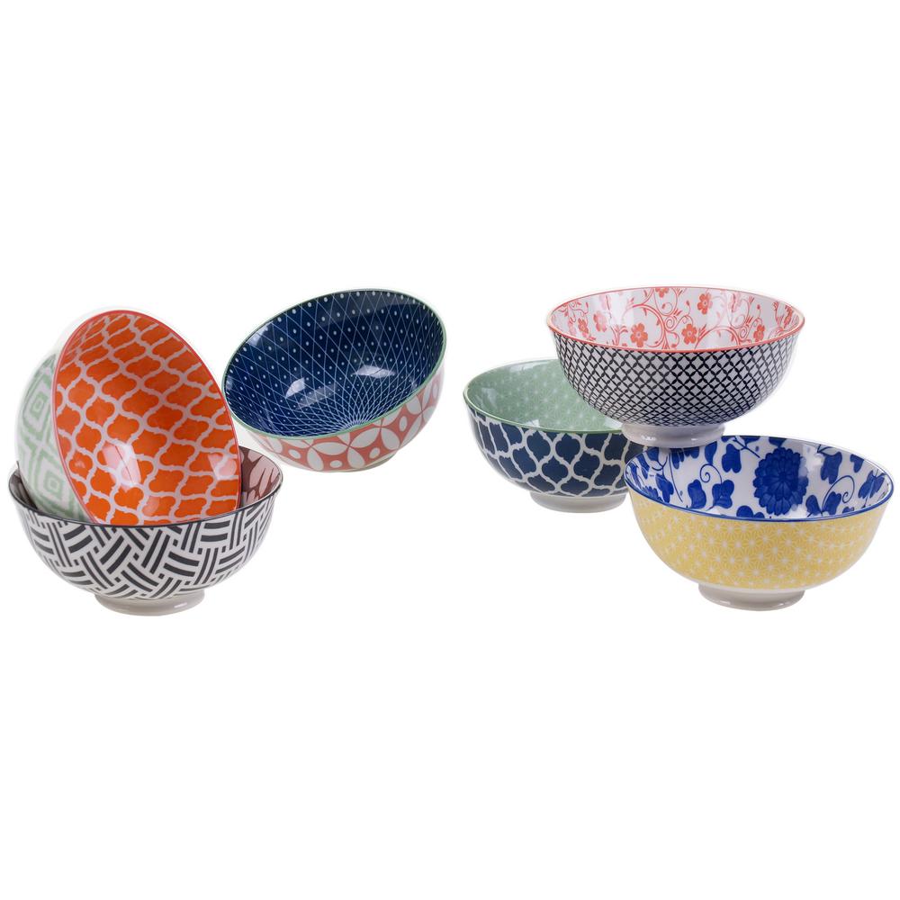 Stonewear Bowls 6 Piece Ceramic Soup Bowl Set Multicolor