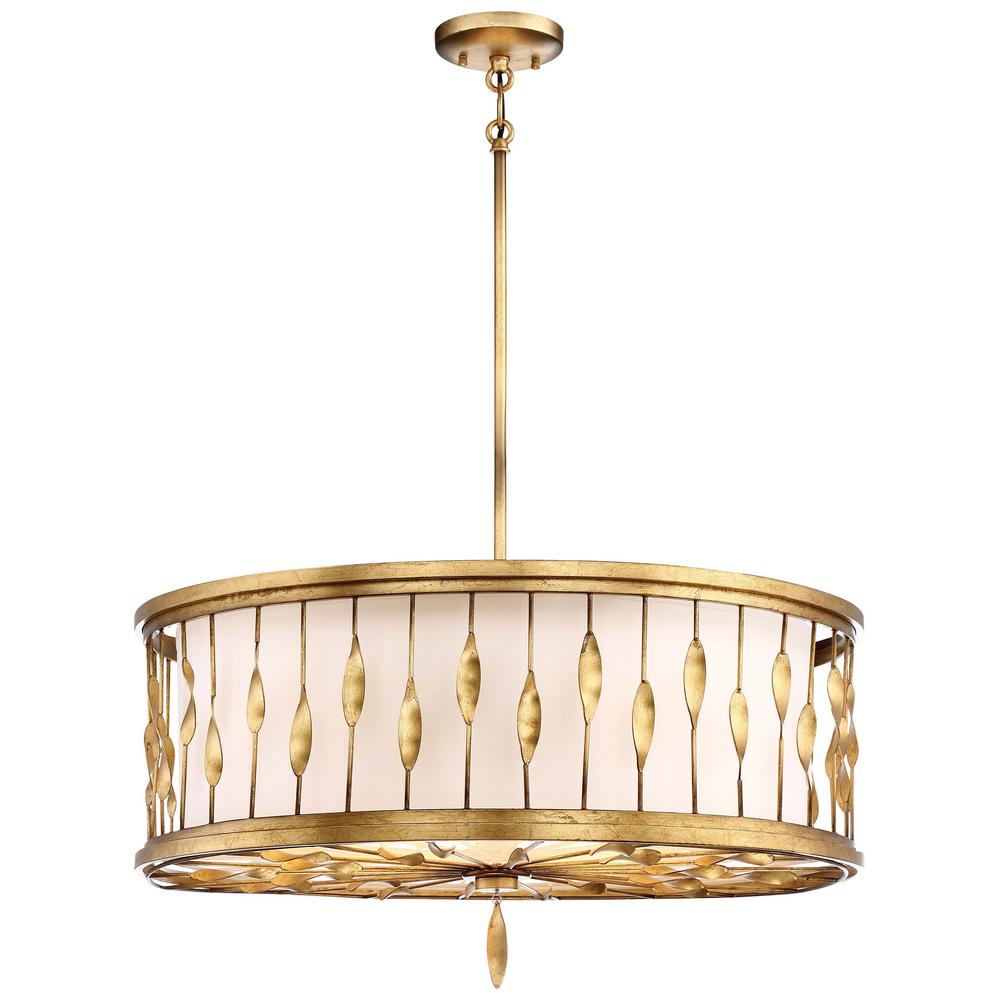 Minka Lavery Olivetas 5 Light Terrace Gold Leaf Pendant 4055 571 Minka Lavery Olivetas 5 Light Terrace Gold Leaf Pendant