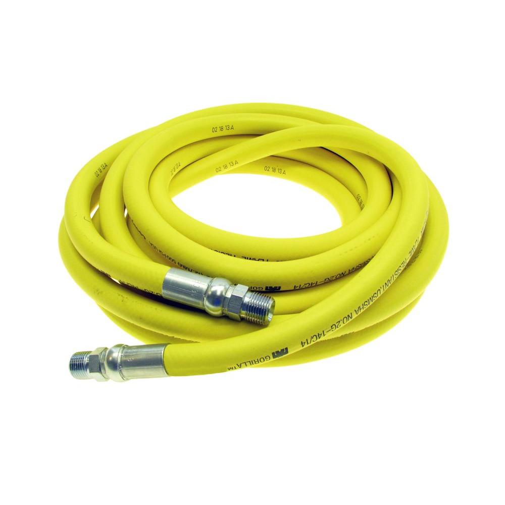 New Professional 3/8" x 50 Ft 300 PSI Rubber Air Hose Continental Yellow