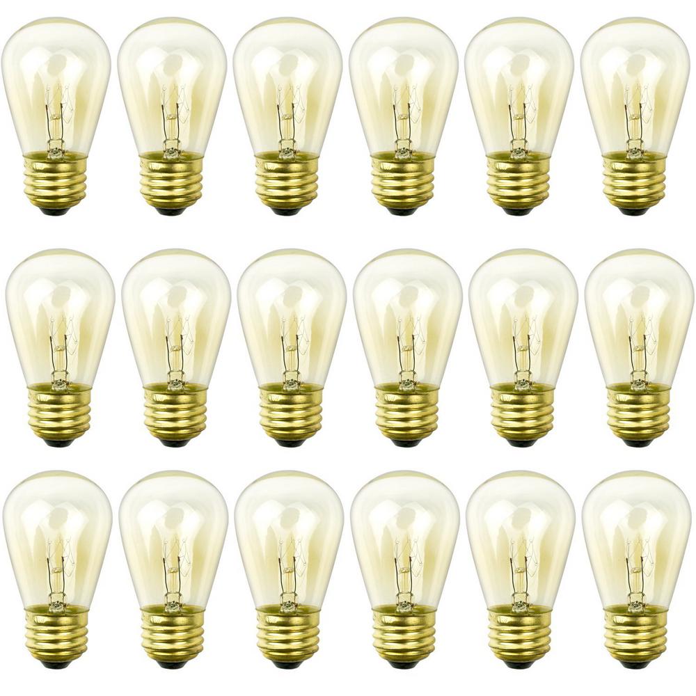 Newhouse Lighting Outdoor Weatherproof 11Watt S14 Incandescent Replacement String Light Bulb