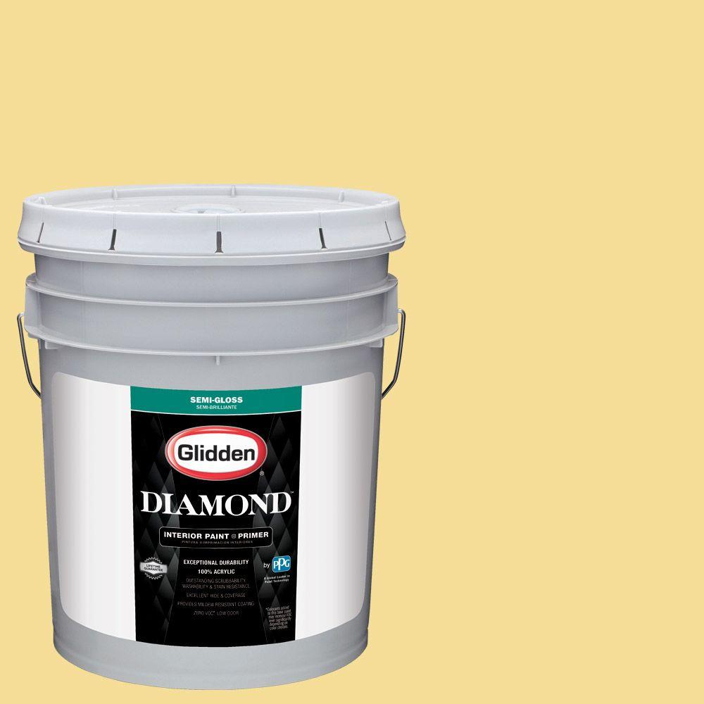 Glidden Diamond 5 gal. HDGY44D Harvest Moon SemiGloss Interior Paint