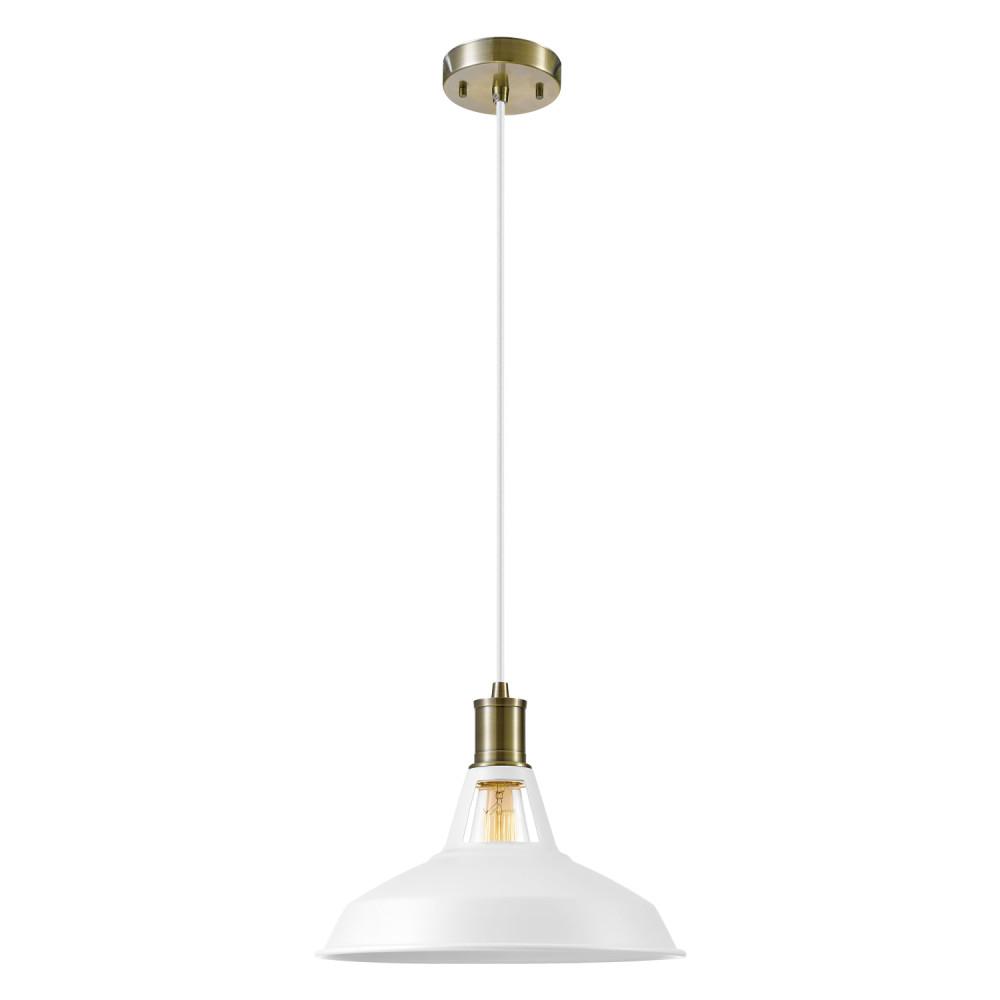 Globe Electric Leigh 1 Light Pendant White Matte Finish Brushed Brass Accents Cloth Cord 60266 The Home Depot - Brass Pendant Light Cloth Cord Globe Electric Leigh 1 Light Pendant White Matte Finish Brushed Brass Accents Cloth Cord 60266 The Home Depot - Brass Pendant Light Cloth Cord