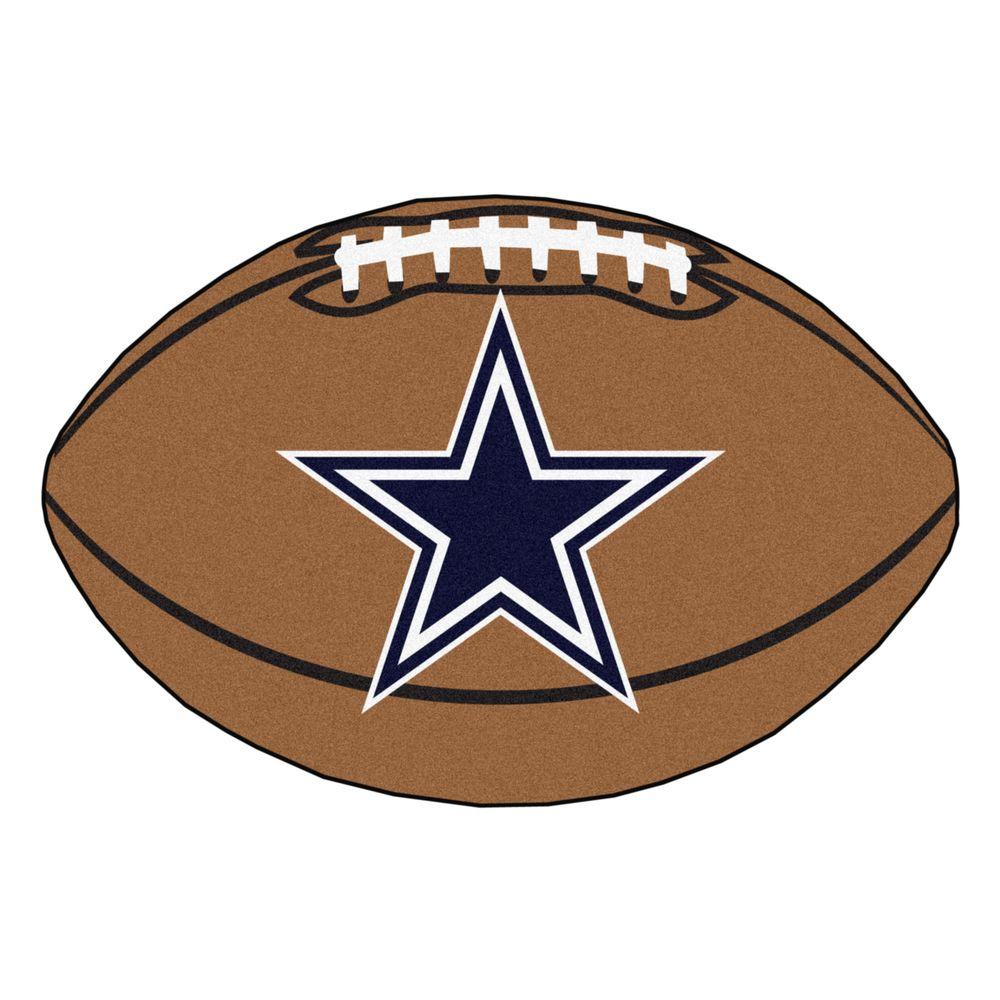 FANMATS NFL Dallas Cowboys Brown 2 ft. x 3 ft. Specialty Area Rug5726