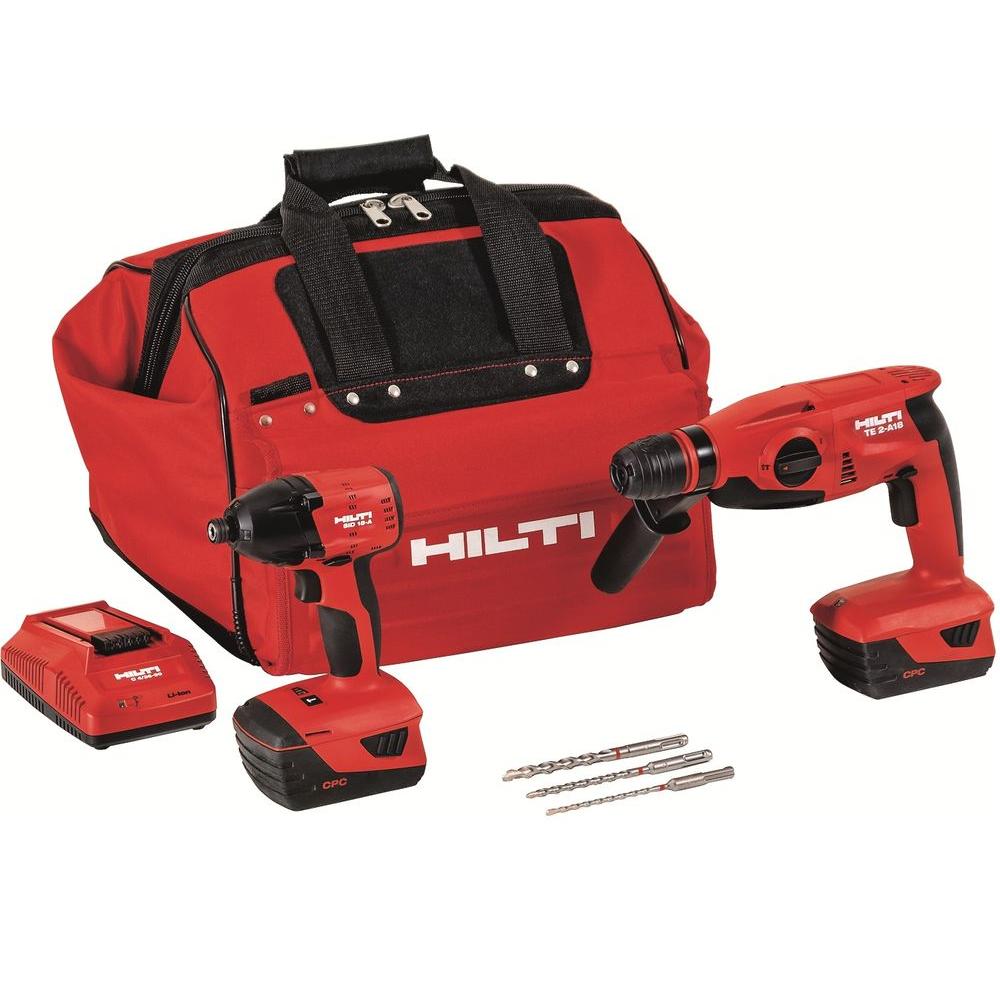 Hilti 18Volt LithiumIon Cordless Rotary Hammer Drill/Impact Driver