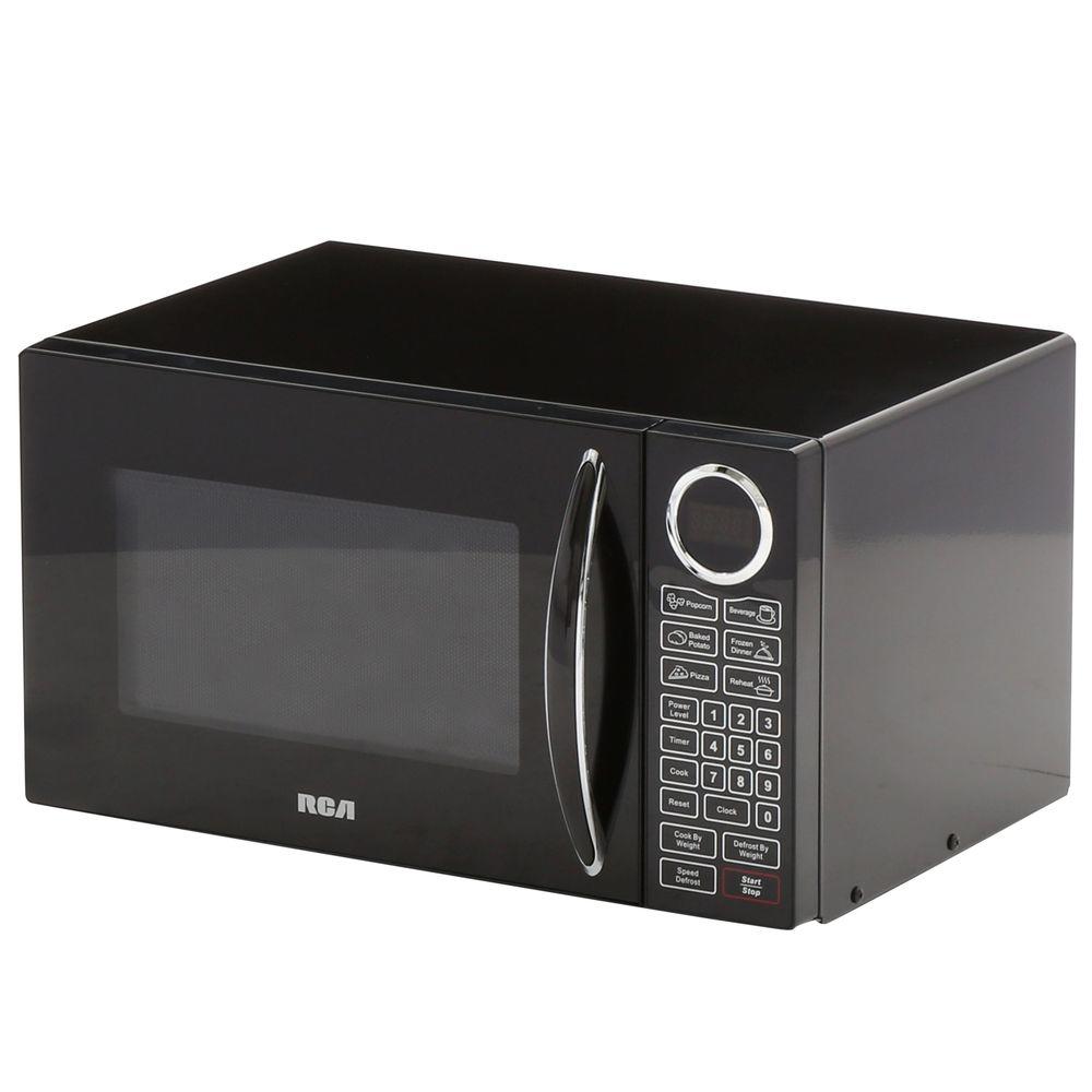 RCA 0.9 cu. ft. Countertop Microwave in BlackRMW953BLACK The Home Depot