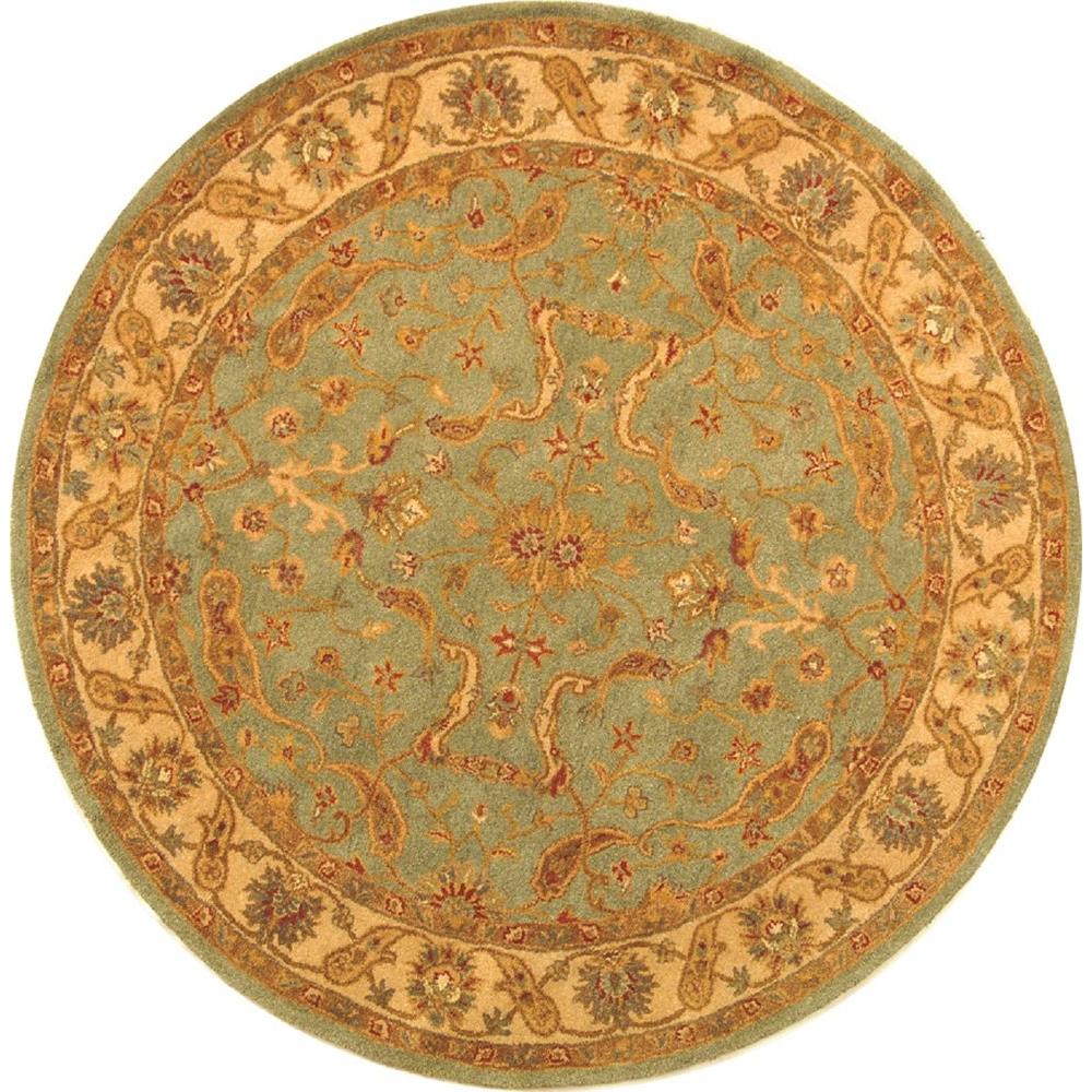 Safavieh Antiquity Teal/Beige 6 ft. x 6 ft. Round Area RugAT311B6R