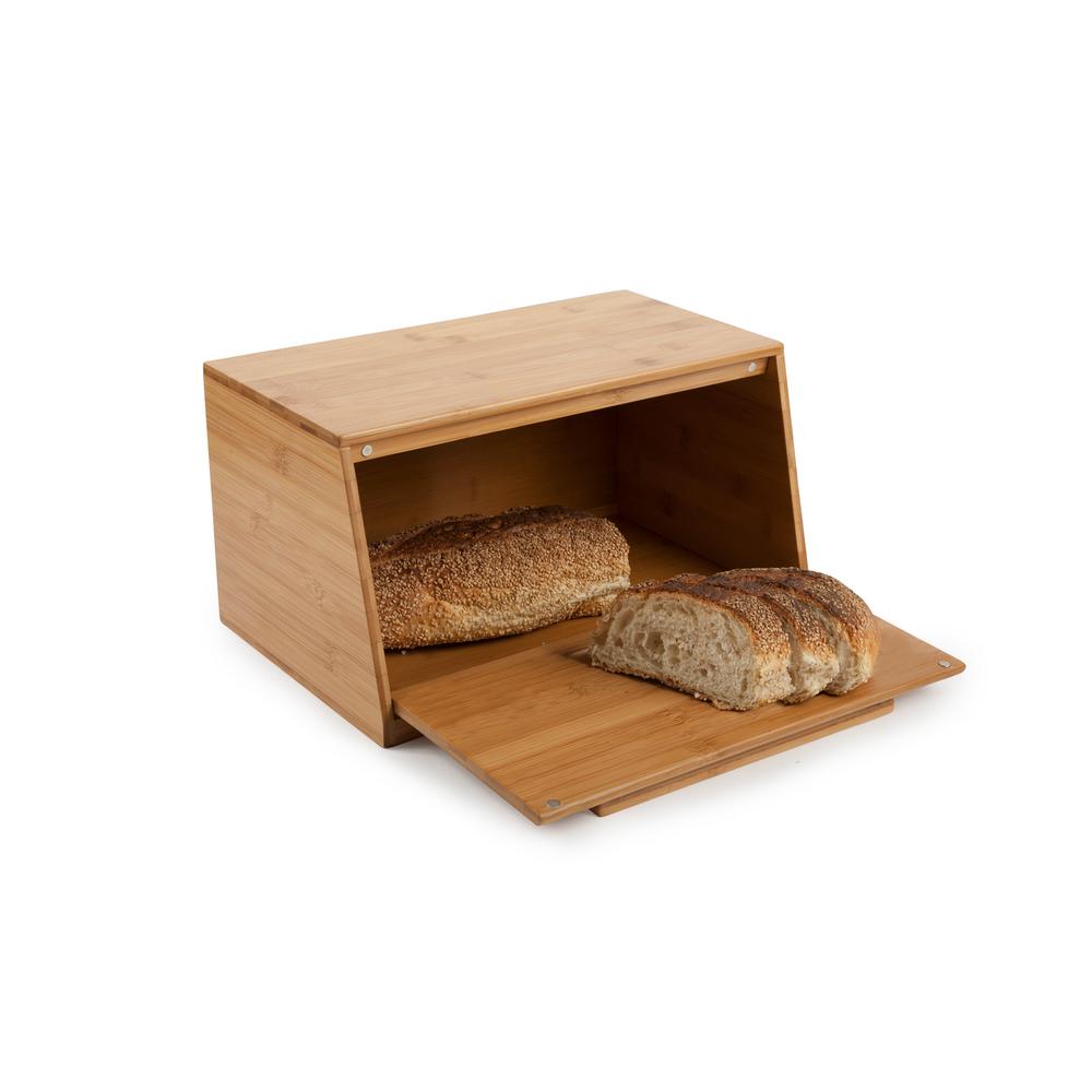 Core Bamboo Bamboo Bread Box BB176 - The Home Depot