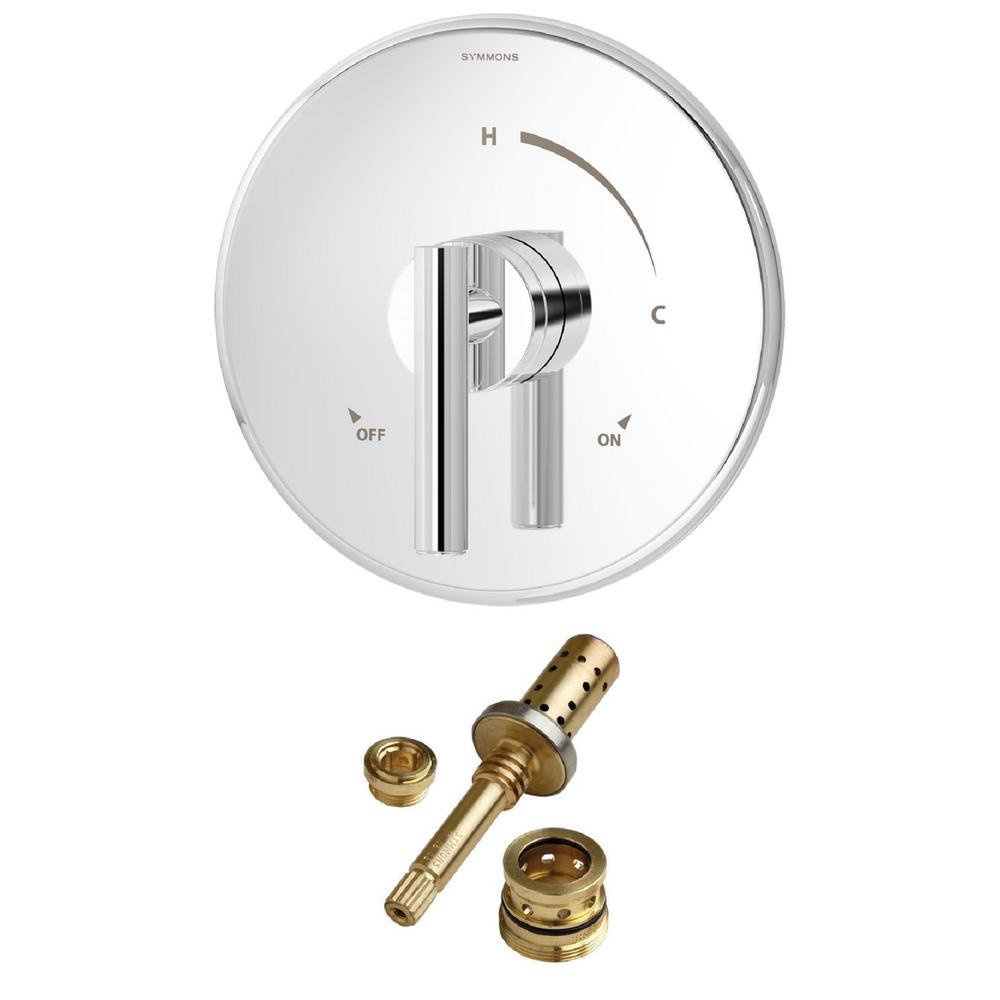 Symmons Dia Rebuild 1 Handle Tub And Shower Faucet Trim Kit In Symmons Dia Rebuild 1 Handle Tub And Shower Faucet Trim Kit In Chrome Valve