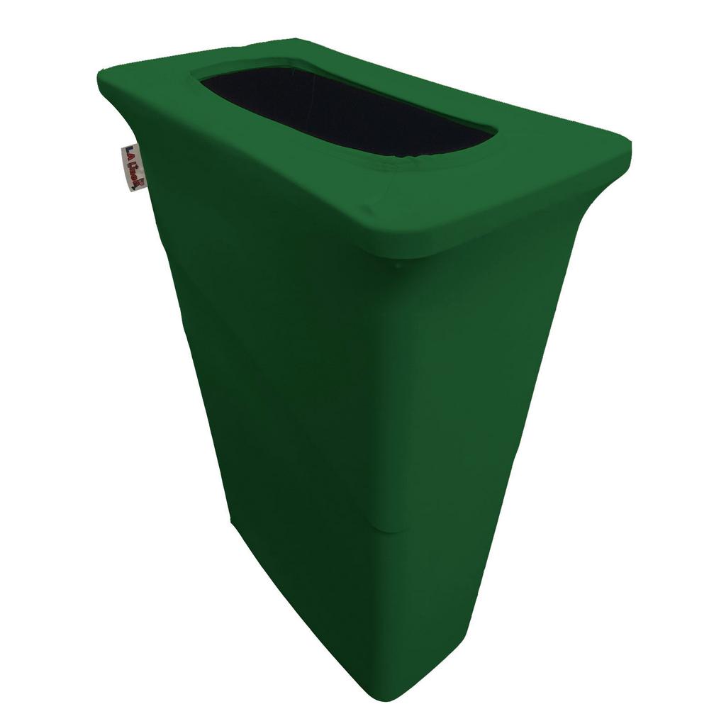LA Linen Stretch Spandex Trash Can Cover for Slim Jim 23 Gal. in Emerald GreenSpandexCover23G