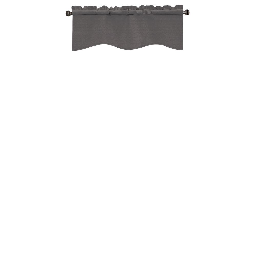Eclipse Kendall Blackout Wave Window Valance In Charcoal 42 In