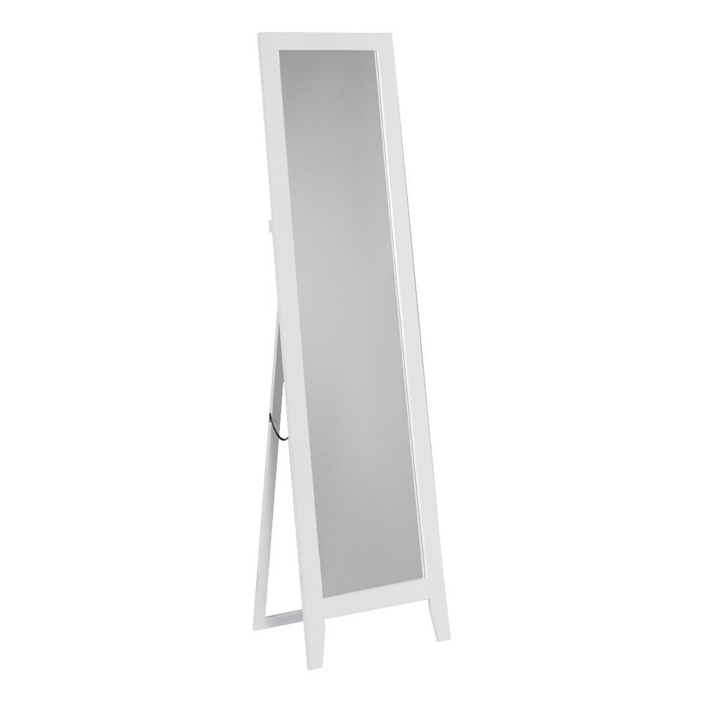 Kings Brand Furniture White Wood Frame Easel Floor Mirror W3509M The