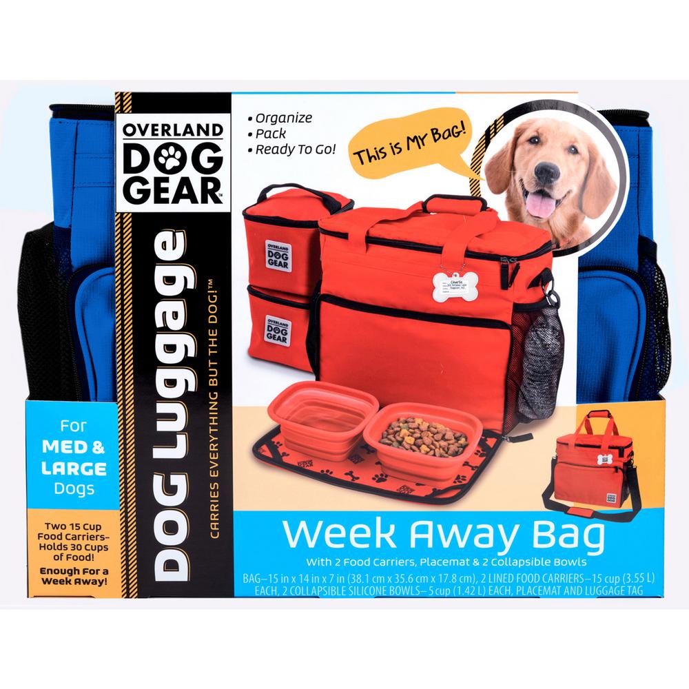Overland Dog Gear Week Away Travel Bag For Accessory M L Dogs In Royal