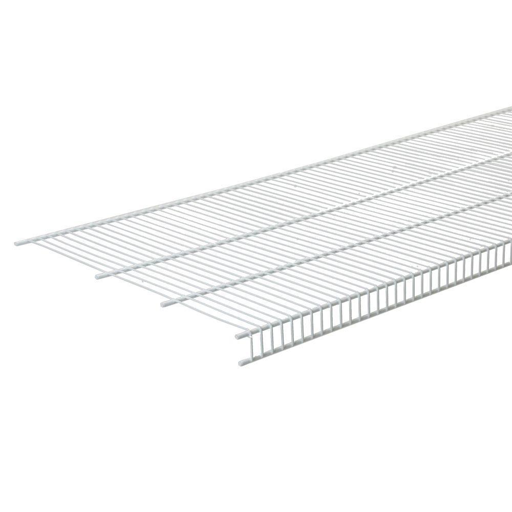 Closetmaid Superslide 12 In D X 72 W 1 4 H White Ventilated Wire Wall Mounted Shelf 4717 The Home Depot - Home Depot Wall Mounted Shelving Closetmaid Superslide 12 In D X 72 W 1 4 H White Ventilated Wire Wall Mounted Shelf 4717 The Home Depot - Home Depot Wall Mounted Shelving