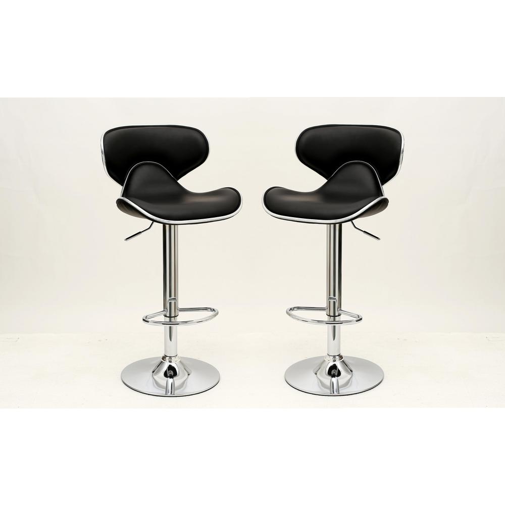Manhattan Comfort Classy Pablo Black Barstool with Comfortable Seat