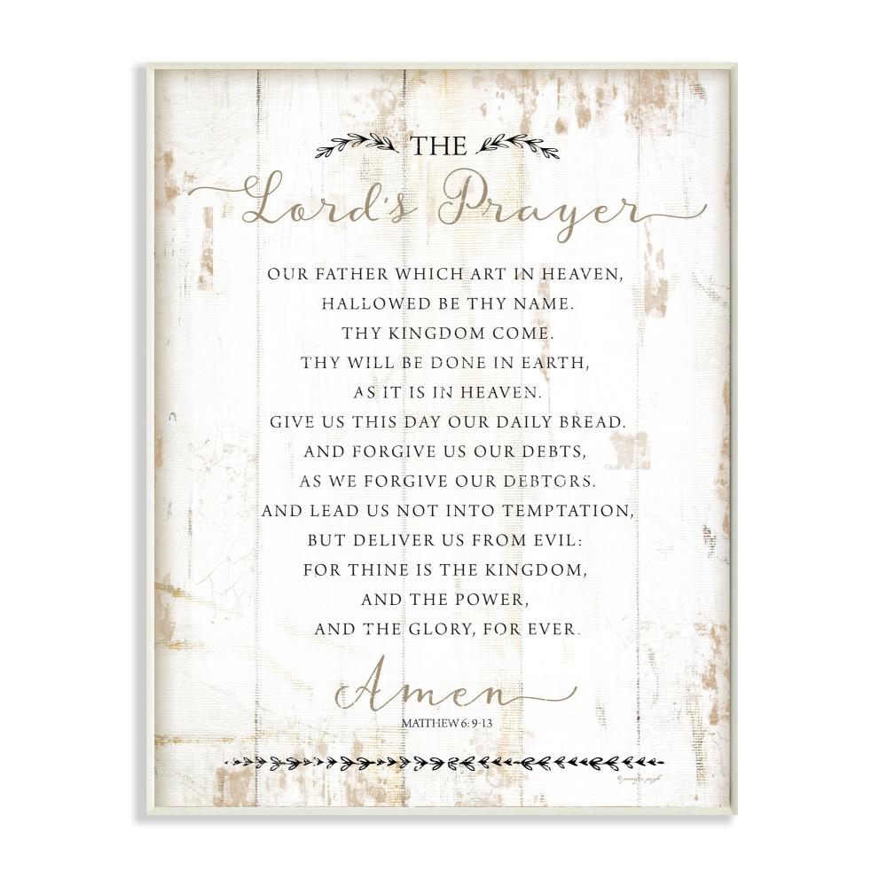 The Stupell Home Decor Collection 12 In X 18 In The Lords Prayer Our Father Rustic Distressed White Wood Look Wall Plaque Art By Jennifer Pugh Ewp 166 Wd 12x18 The Home Depot
