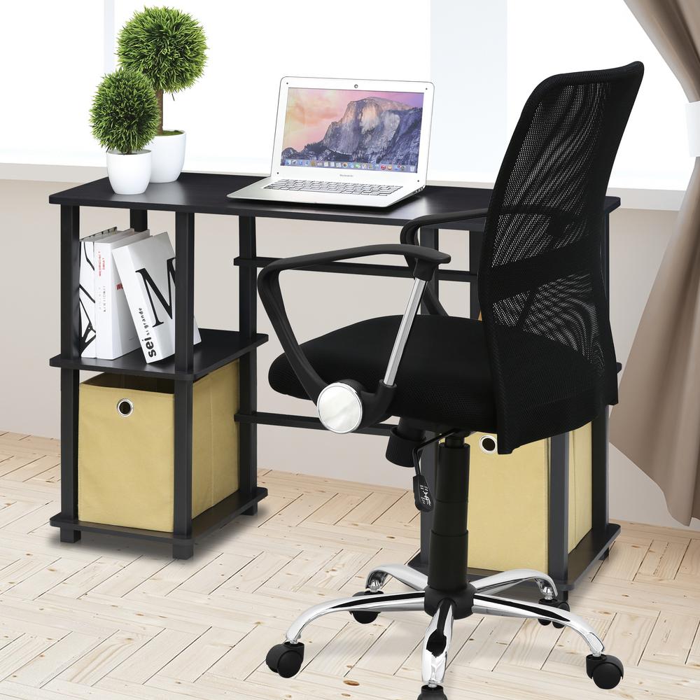 Furinno Turn N Espresso Black Computer Desk With Furinno Turn N Espresso