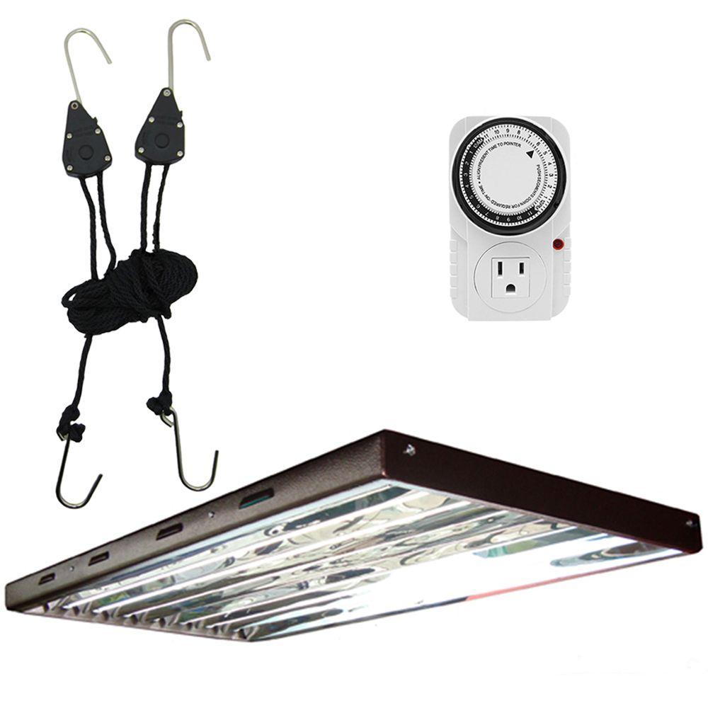 ViaVolt 4 ft. 8-Bulb T5 High Output Copper Fluorescent Grow Light Fixture with... by ViaVolt