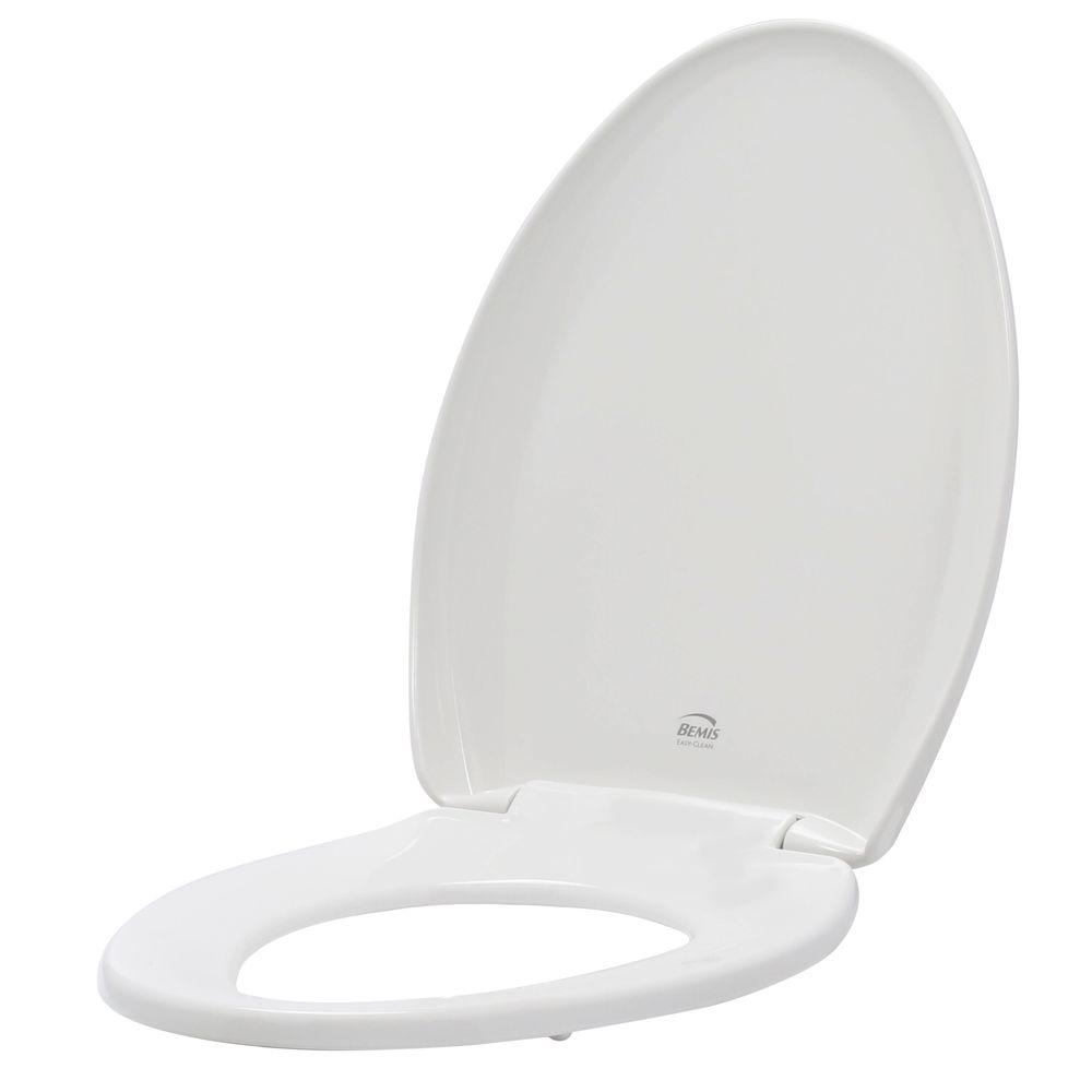 BEMIS Slow Close Elongated Closed Front Toilet Seat in White ... BEMIS Slow Close Elongated Closed Front Toilet Seat in White ...