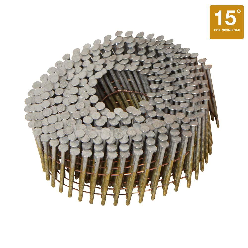 Bostitch 11/2 in. x 0.080 Ring Shank 15Degree Coil Siding Nails (4200