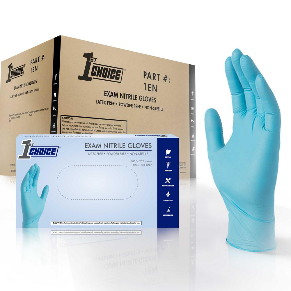 BOX OF 50 GLOVES BLACK POWDERLESS NITRILE GLOVES EBONY 300