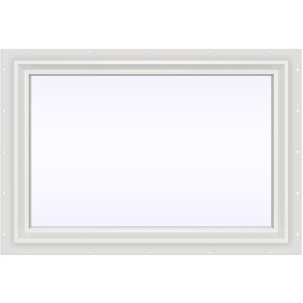 JELDWEN 35.5 in. x 23.5 in. V2500 Series Fixed Picture Vinyl Window WhiteTHDJW141600023