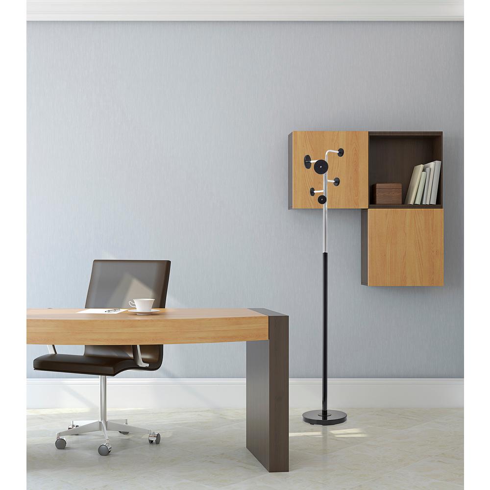 Adesso Cluster Black Coat Rack with Chrome by Adesso