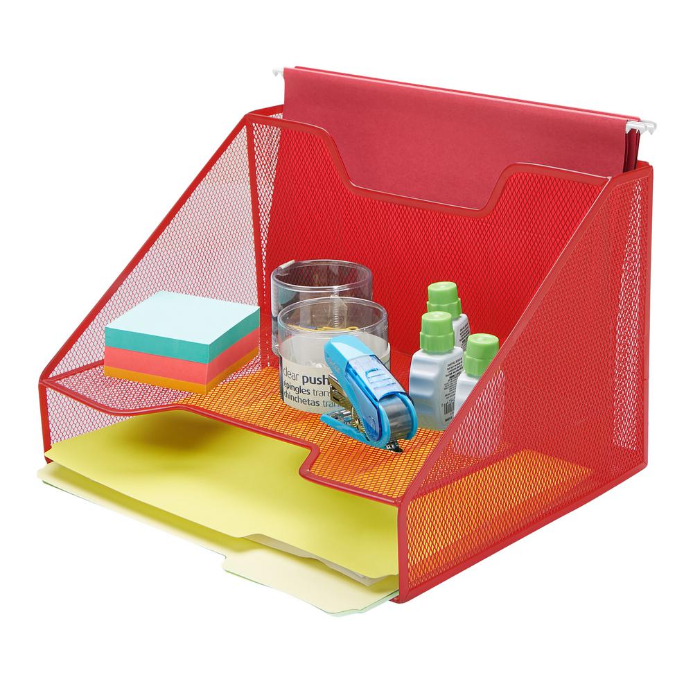 Red Desk File Sorter