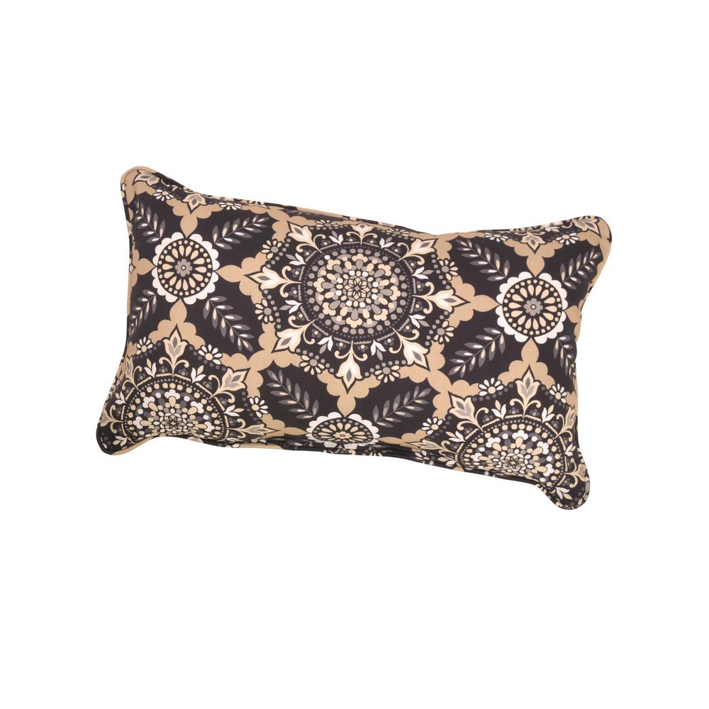 black lumbar pillow