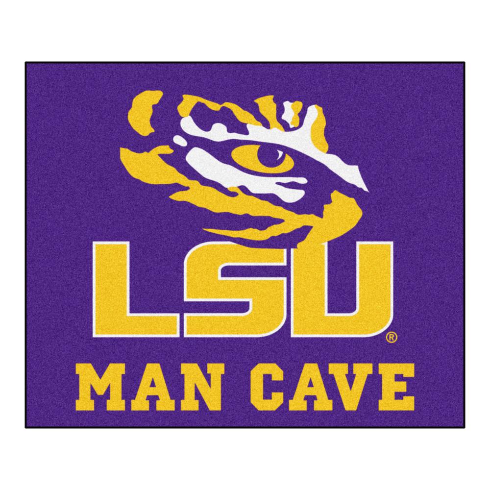 Louisiana State University Area Rugs The Home Depot Louisiana State University Purple Man Cave 5 Ft X 6 Area Rug