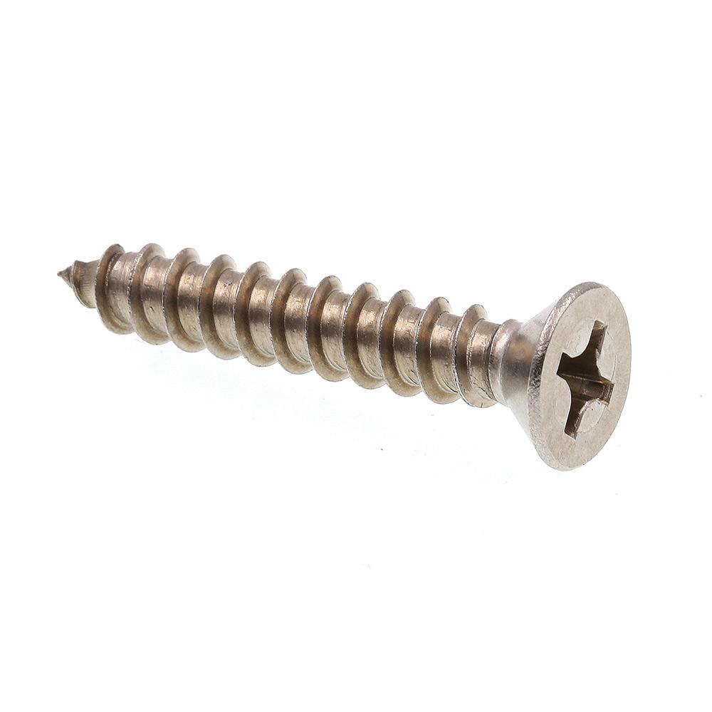 Full Thread Phillips Drive Stainless Steel 18-8 Self-Tapping Quantity 25 by Fastenere #12 x 3//4 Flat Head Sheet Metal Screws Bright Finish
