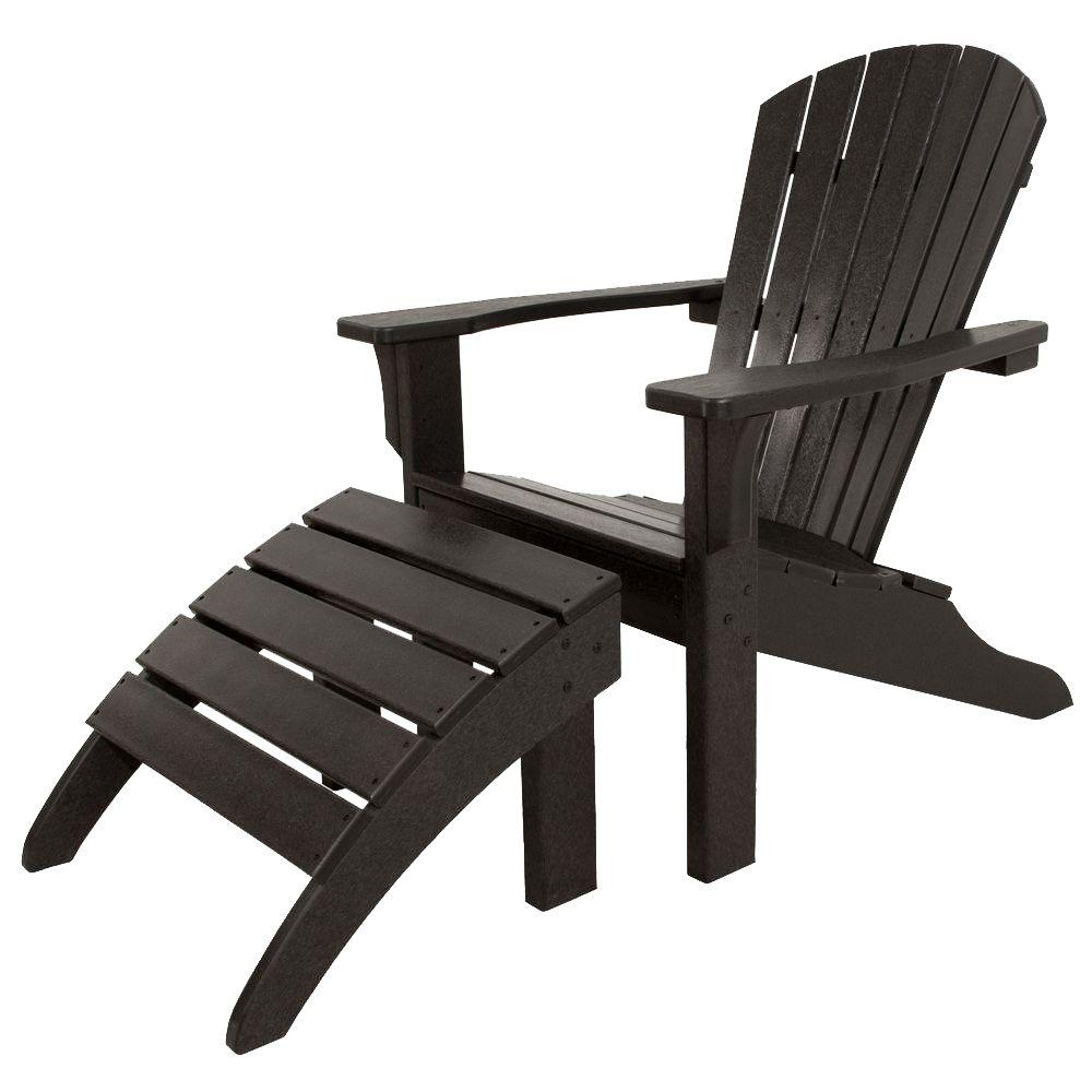 UPC 845748060110 product image for Ivy Terrace Chairs Classics Black 2-Piece Shell Back Adirondack Patio Set IVS105 | upcitemdb.com